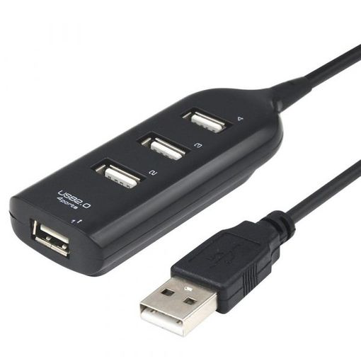 Actecom Adaptador Cable Hub 4 Puertos Usb 2.0 Duplicador Ladron Splitter  Negro con Ofertas en Carrefour