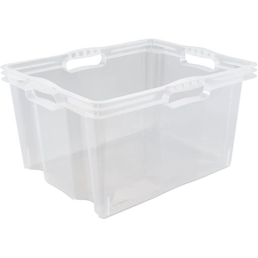 Caja organizadora plástica de 23cm color transparente