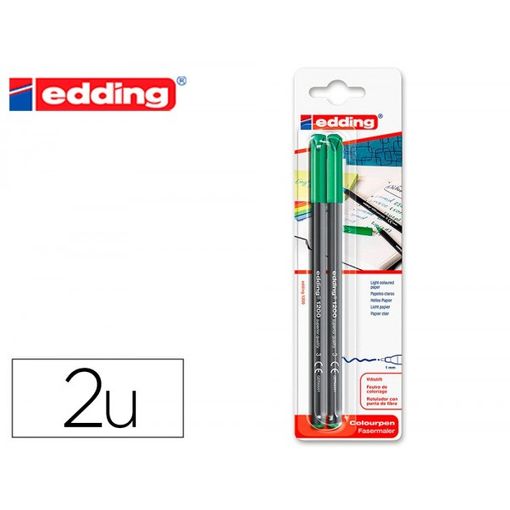 Edding 1200 Rotulador de color con punta de fibra redonda de 1 mm. Colores