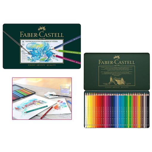 LAPICES ACUARELABLES FABER-CASTELL COLOUR GRIP ESTUCHE DE 12