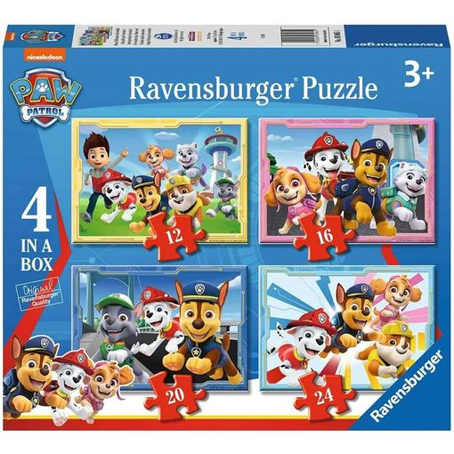 Puzzle Progresivo 4 En 1 De 12 A 24 Piezas De La Patrulla Canina