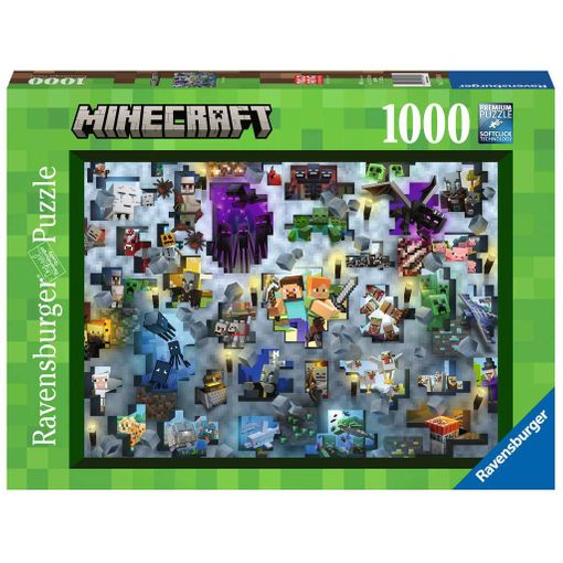 Puzzle 1000 pièces : Minecraft - Ravensburger - Rue des Puzzles