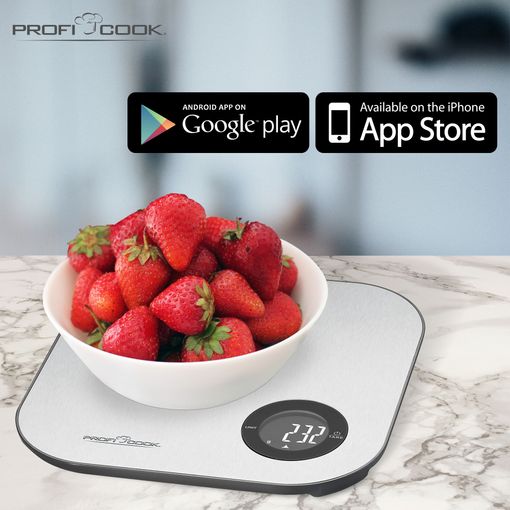 Báscula De Cocina Inteligente Bluetooth Con App, Precisión 1g, Hasta 5 Kg,  Acero Inoxidable Plata Proficook Kw 11158 con Ofertas en Carrefour