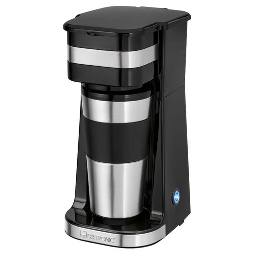 Clatronic Ka 3733 Cafetera 1 Taza Termo, Café Para Llevar, 400 Ml, Filtro  Permanente, Vaso Acero Inoxidable, Apagado Automático, Acero  Inoxidable/negro con Ofertas en Carrefour