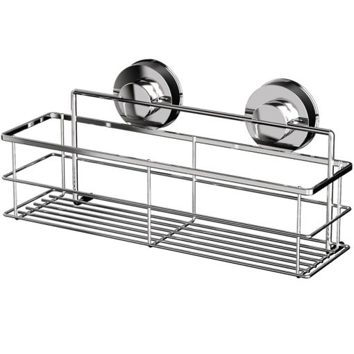 Cesta ducha con colgador metal cromado