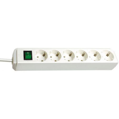 Alargador 6 Tomas Con Interruptor On Off 3 M Blanco