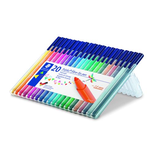 Staedtler Triplus Color 323 Pack de 10 Rotuladores de Punta Fina - Trazo  1mm Aprox - Tinta Base de Agua - Colores Surtidos > Papelería / Oficina >  Escritura y corrección > Rotuladores, marcadores y subrayadores