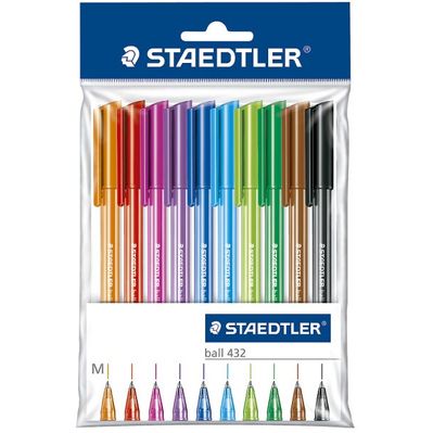 ✓ Staedtler Lot de 10 stylos Fineliner couleur en stock - 123CONSOMMABLES