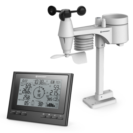 Estación Meteorológica, Temperatura/Humedad Interior/Exterior, Sensor  Exterior, Pronóstico Tiempo, Camry, Negro, , CR1166