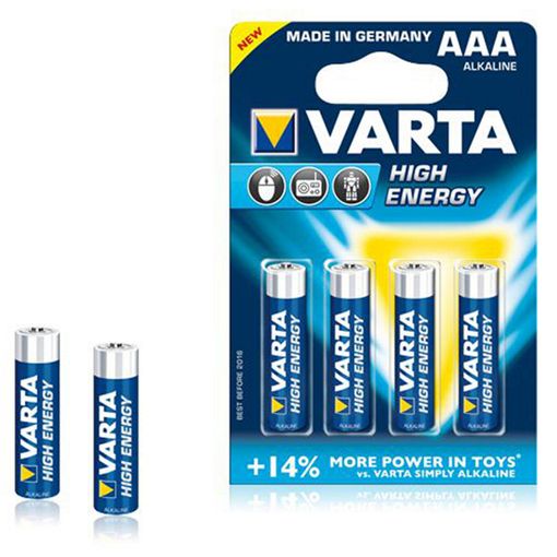 4 Pilas VARTA High Energy AAA Alkalinas