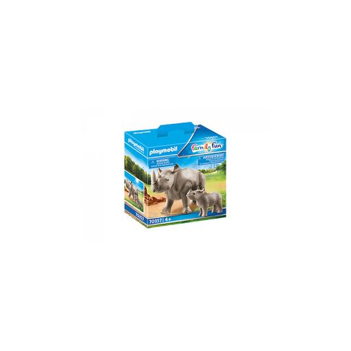 70357 Rhinoceros Y Su Cachorro, Playmobil Family Fun