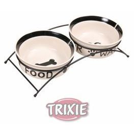 Trixie Set Comederos Cerámico + Pié