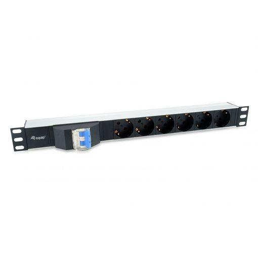 Regleta plástica- Rack 8 enchufes - 1.8m cable con interruptor FA