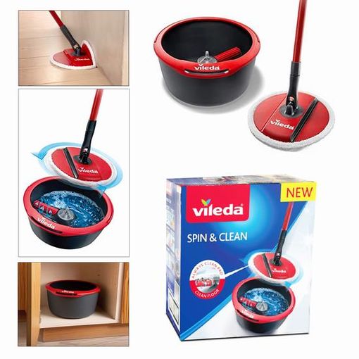 Vileda Vuelta & Clean Mocho Limiadora Mopa Limpieza Casa Spinmop Escoba Y  Cubo Elimina 99,9% De Bacterias con Ofertas en Carrefour