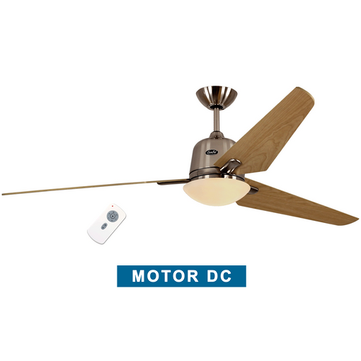 Ventilador De Techo Con Luz Casafan 516087 Eco Aviatos 162cm Arce/ Cromo Satinado Bn-ah