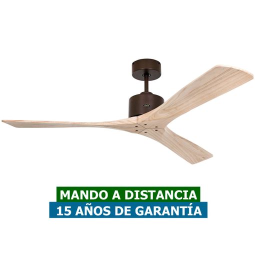 Ventilador de techo Sulion Nati sin luz blanco y madera 107cm