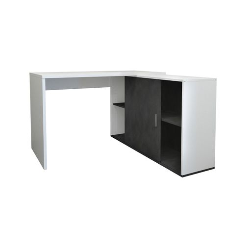 Mesa Escritorio - 76,5 X 120 X 50 Cm - Escritorio De Ordenador - Mesa De  Oficina Con Estantes - Mesa En Forma L - Mesa De Esquina - Gris Oscuro  [en.casa]® con Ofertas en Carrefour