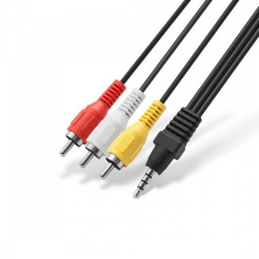 Cable Audio Estéreo mini-Jack 3.5mm macho / 2 X RCA macho 2 metros