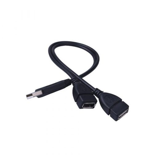 Adaptador USB 2.0 macho X2 a USB hembra doble para panel - Cablematic