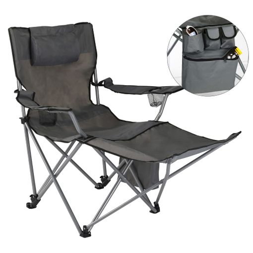 Silla De Camping Lujosa Con Reposapiés Antracita Hi con Ofertas en  Carrefour