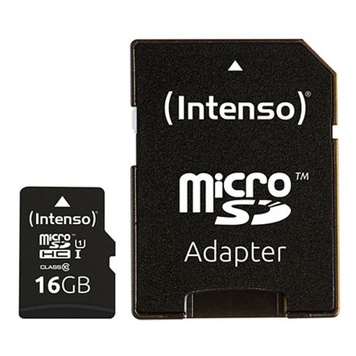 Tarjeta De Memoria Micro Sd Con Adaptador Intenso 34234 Uhs-i Premium Negro