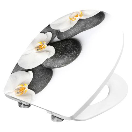Tapa Y Asiento Inodoro Con Cierre Suave Orchids Termoplástico Cornat
