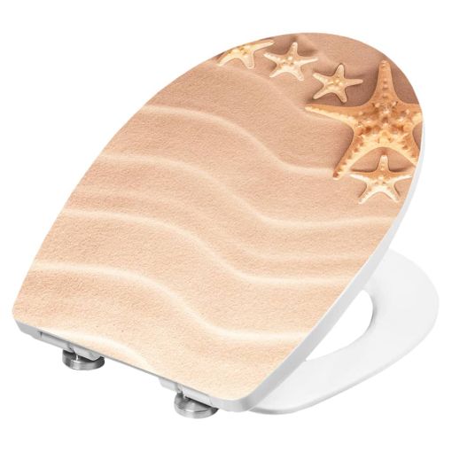 Tapa Y Asiento Inodoro Con Cierre Suave 3d Sand Termoplástico Cornat
