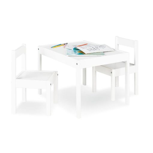 Mesa Infantil Sinna Blanco 64x50cm + 2 Sillas con Ofertas en Carrefour