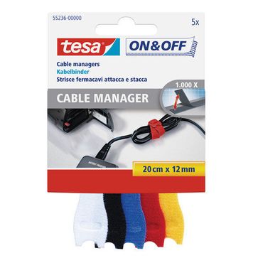 Organizador Cable Manager Velcro 20cmx12mm 5 Unid con Ofertas en Carrefour