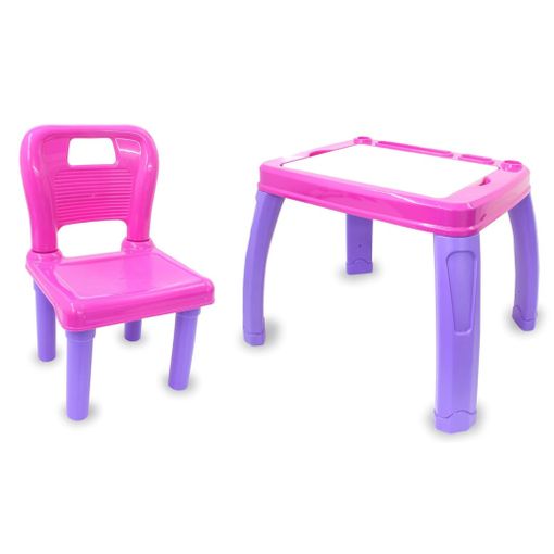 Set De Mesa Y Silla Infantil 2 Piezas Lets Study Rosa Jamara con Ofertas en  Carrefour