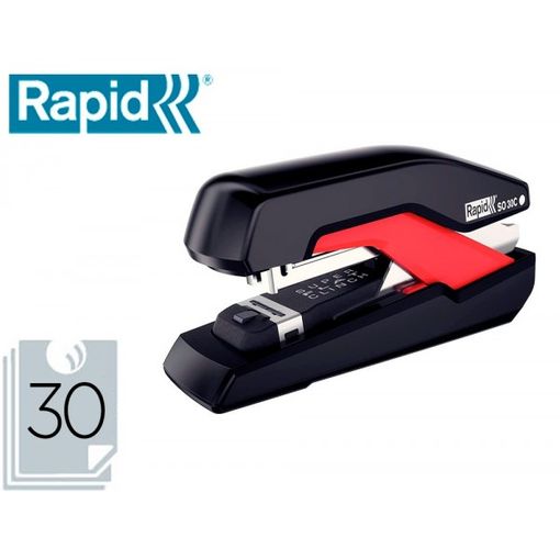 Grapadora Rapid So30c Plastico Negro/rojo Capacidad 30 Hojas Usa Grapas Omnipress Ofertas en Carrefour | Ofertas Carrefour Online