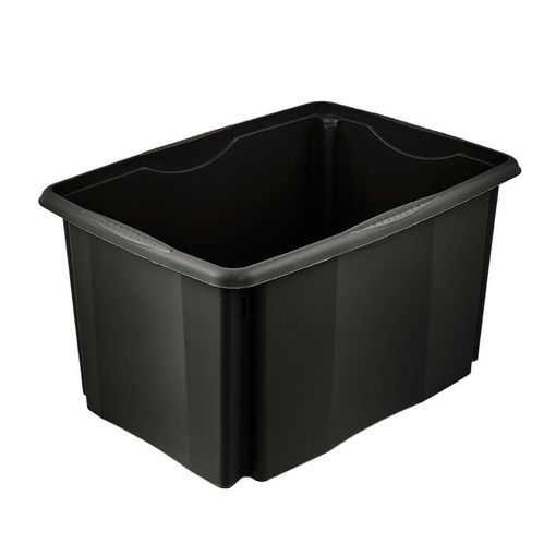 Caja plegable con asas plastico 32 Litros gris-negro