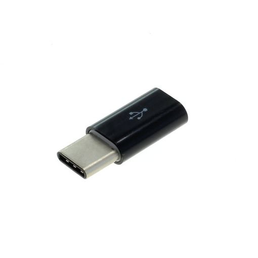 Adaptador USB C a Micro Usb 2 en 1 metálico negro