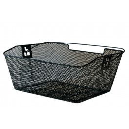Mijnen Pieper Cesta Trasera Mijnenpieper Malla Apretada Ganchos Incluidos 39x30x17 Cm Pvc Negro