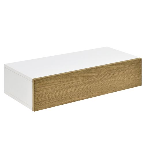 Estante de pared blanco con cajón oculto cm 40 x 24 x 10 h