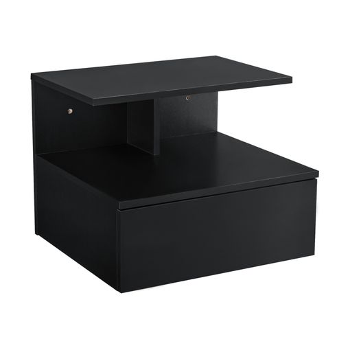 en.casa]® Estante Con Cajón Para Pared - 40 X 35 X 31 Cm - Balda Flotante -  Mesita De Noche - Armario Para Pared - Compartimiento - Cajonera - Negro  con Ofertas en Carrefour