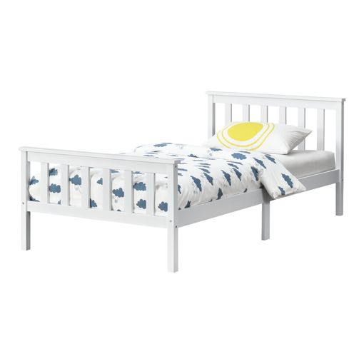 Cama Infantil Helsingborg Con Reja De Seguridad - Estructura Tipi - Pino  140x70 Cm - Blanco Mate [en.casa] con Ofertas en Carrefour