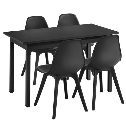 Mesa De Comedor Efecto Hormigón/negro 160x80 Cm Santiago con Ofertas en  Carrefour