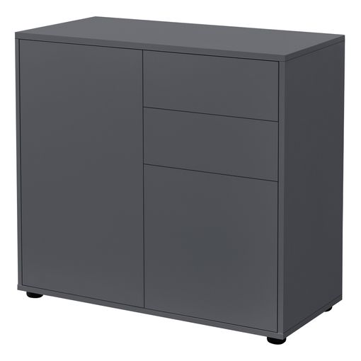 Comoda Cajonera 3 Cajones De Tela Mueble Organizador Madera negro