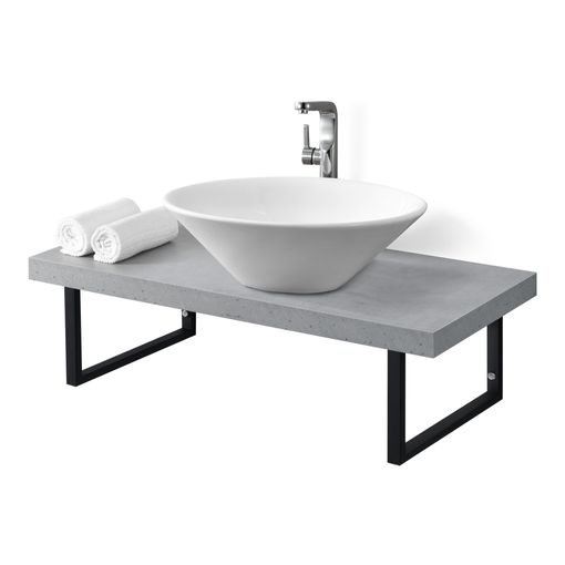 Encimera De Lavabo - 100 X 45 X 30 Cm - Toallero - Estante De Baño -  Tablero De Pared