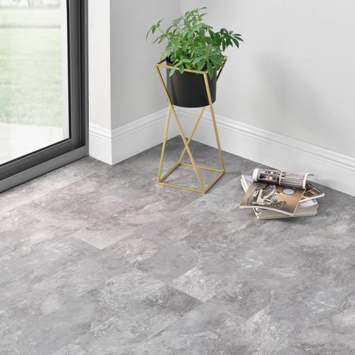 4,6m² Suelo vinílico adhesivo PVC tarima de vinilo parquet laminado pino  gris