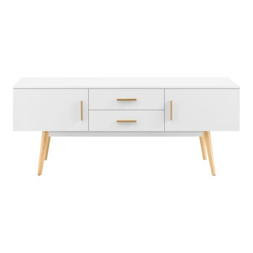 Mueble Tv Ærøskøbing Aglomerado 43 X 120 X 29 Cm Efecto Madera / Blanco  [en.casa] con Ofertas en Carrefour