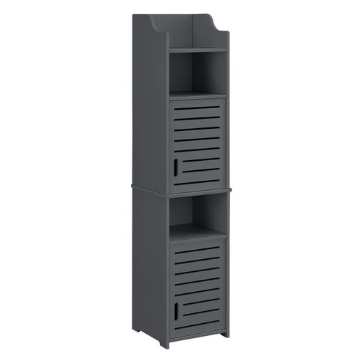 Armario Alto De Baño Mueble Baño Auxiliar Columna De Baño Con 1  Comportamiento Abierto Y 2 Puertas 34 X 30 X 170,5cm Bzr91-w Sobuy Es con  Ofertas en Carrefour