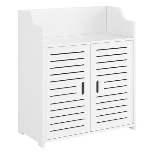 Mueble para baño Auxiliar sobre Inodoro o Lavadora 2 Puertas y 2 Estantes  Gris