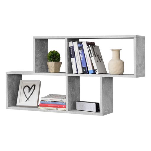 Estantería Para Pared Qinngua - 77 X 10 X 48 Cm - Con 7 Superficies De  Almacenamiento - Estante Flotante - Decoración De Salón O Dormitorio -  Efecto Hormigón [en.casa]® con Ofertas en Carrefour