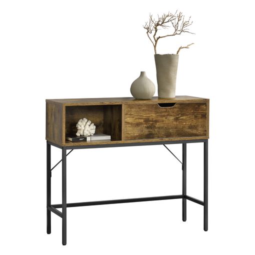 Mesa Auxiliar Karup Redonda Mdf/metal 55 X Ø 40 Cm - Negro [en.casa] con  Ofertas en Carrefour