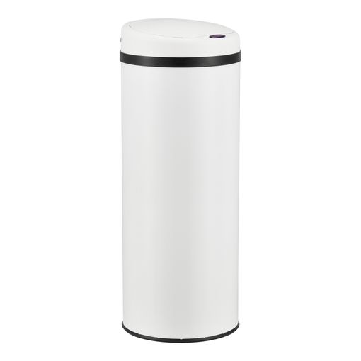 Cubo de basura automático pantalla LED acero inoxidable 47 L plata [en.casa]