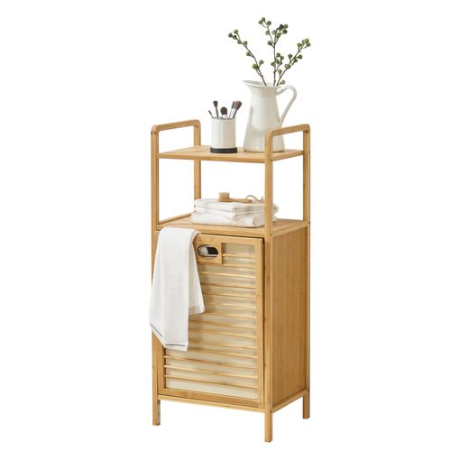 Cesto de ropa sucia Vimmerby bolsa de tela extraíble 48L / compartimento  bambú 64x53x39 cm - Natural y Beige [en.casa]