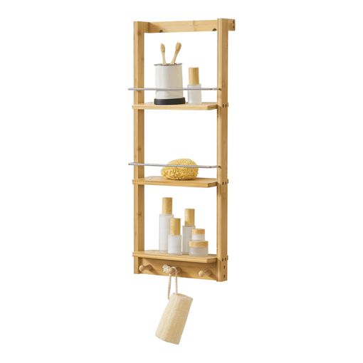 Estantería 4 Niveles Baño Salón De Bambú Homcom 62x33x112 Cm-natural con  Ofertas en Carrefour