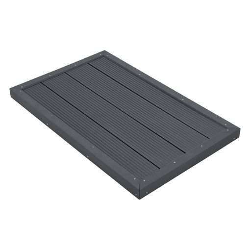 Plato de ducha de jardín Nürtingen Antideslizante WPC 101 x 63 x 6 cm gris  oscuro [